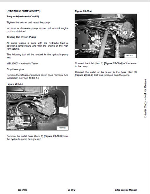 Bobcat E20Z Excavator Repair Service Manual - Image 4