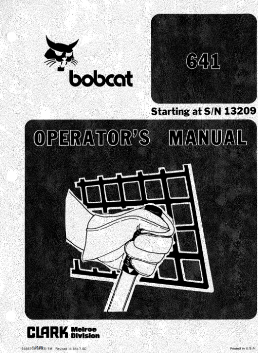 Bobcat 641, 642 and 643 Skid-Steer Loader Service Manual - Image 7