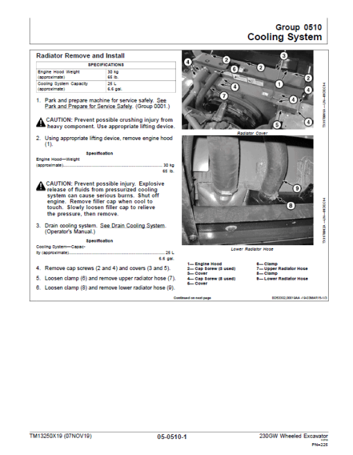 John Deere 230GW Wheeled Excavator Repair Technical Manual (S.N after E061001 - ) - Image 4