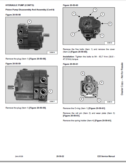 Bobcat E25 Excavator Repair Service Manual - Image 4