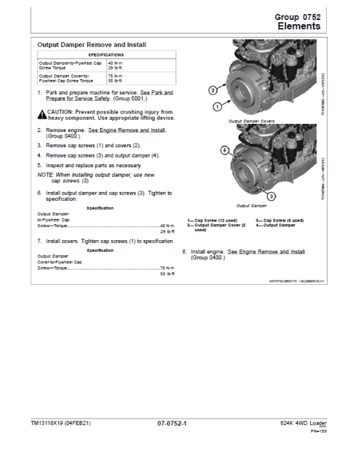 John Deere 624K 4WD Loader Technical Manual (S.N C658065 & D658065 - 677548 ) - Image 4