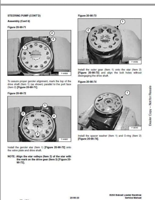 Bobcat B250 Loader Service Repair Manual - Image 4