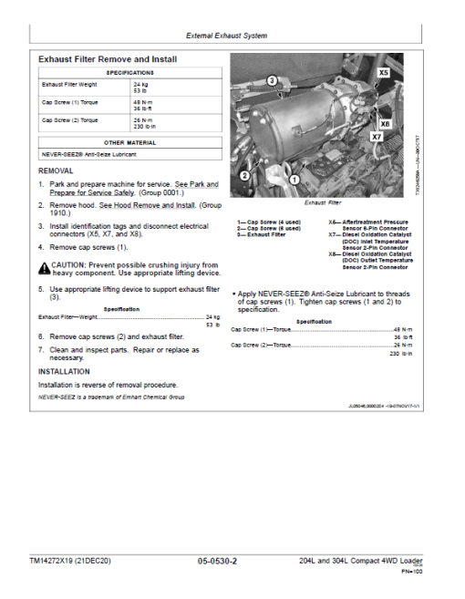 John Deere 204L, 304L 4WD Loader Technical Manual (S.N after B040073 -) - Image 4