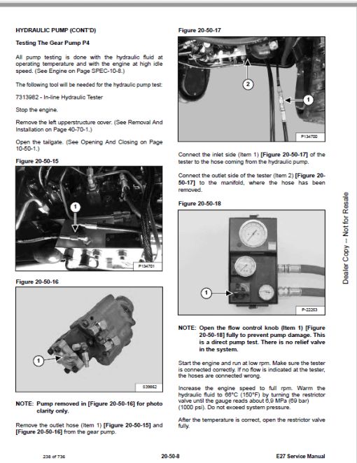 Bobcat E27 Excavator Repair Service Manual - Image 4