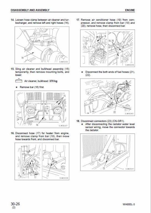 Komatsu WA800L-3 Wheel Loader Service Manual - Image 4