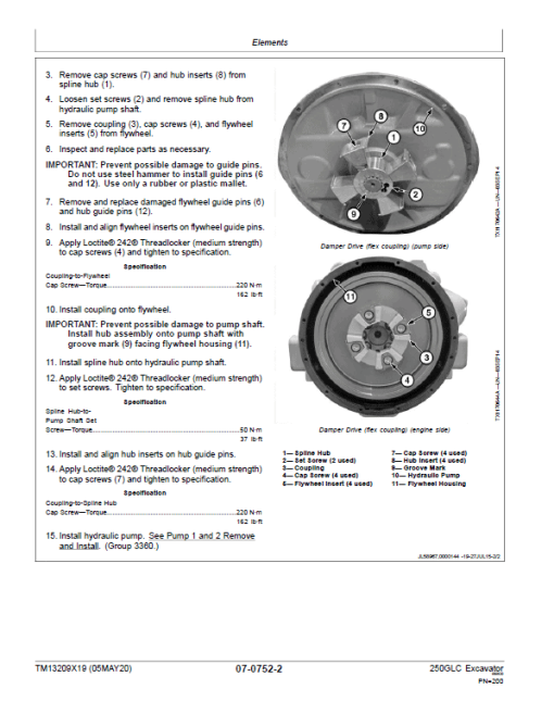 John Deere 250GLC Excavator Repair Technical Manual (S.N after F608713 - ) - Image 4