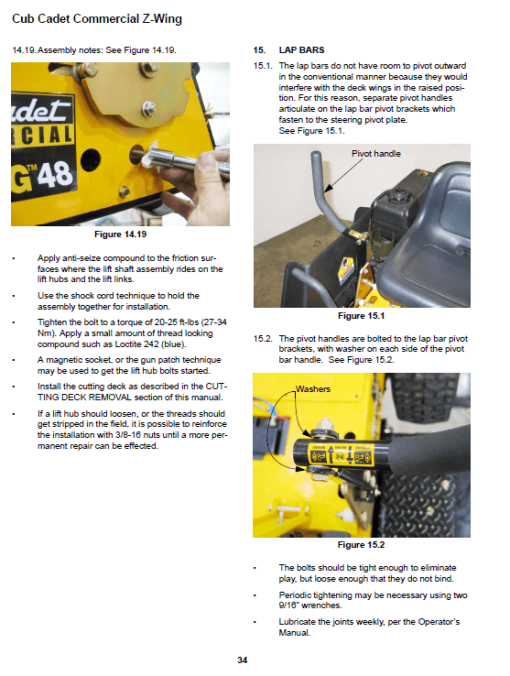 Cub Cadet Z-Wing Series Service Manual - Image 4