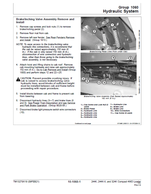 John Deere 244K, 244K-II, 324K Compact 4WD Loader Technical Manual ( S.N B034182 - ) - Image 4