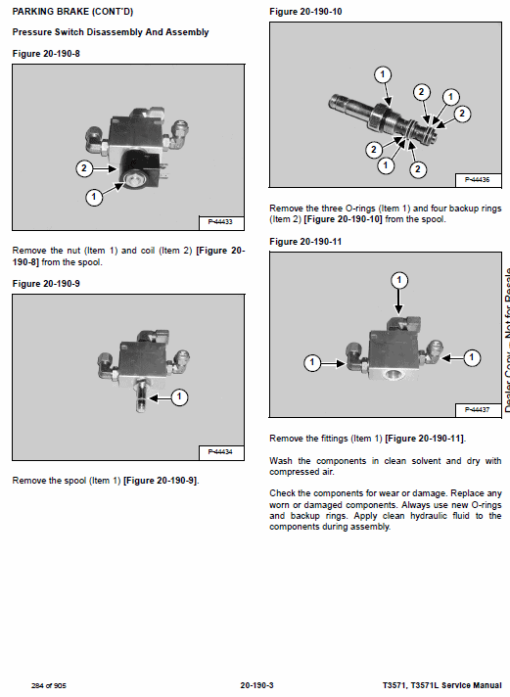 Bobcat T3571, T3571L Telescopic Handler Service Repair Manual - Image 4