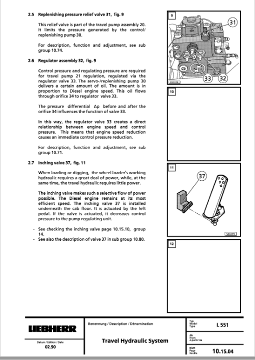 Liebherr L551 Wheel Loader Service Manual - Image 4