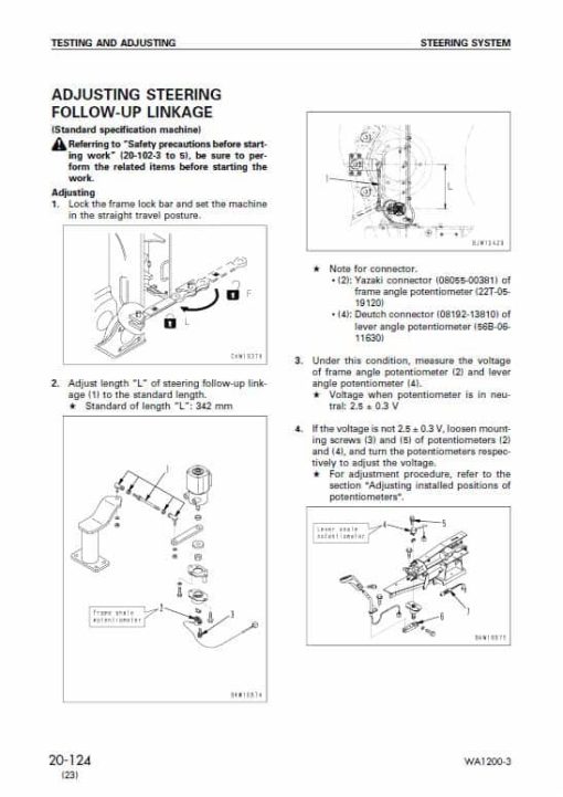 Komatsu WA1200-3 Wheel Loader Service Manual - Image 4