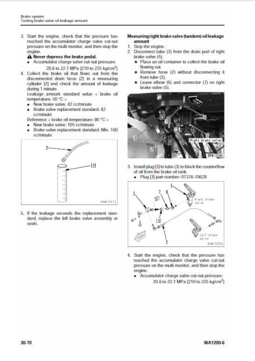 Komatsu WA1200-6 Wheel Loader Service Manual - Image 4