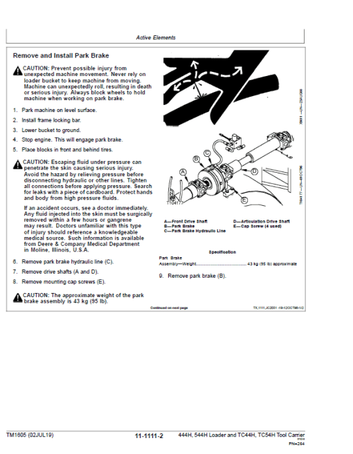 John Deere 444H, 544H Loader and TC44H, TC54H Tool Carrier Technical Manual - Image 4