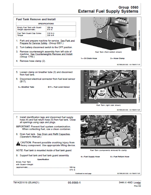 John Deere 544K-II 4WD Loader Repair Technical Manual (S.N after D001001 - ) - Image 4