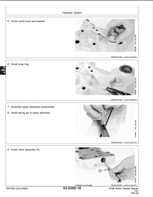 John Deere 570B Motor Grader Repair Technical Manual - Image 4