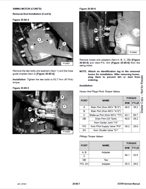 Bobcat E57W Excavator Repair Service Manual - Image 3