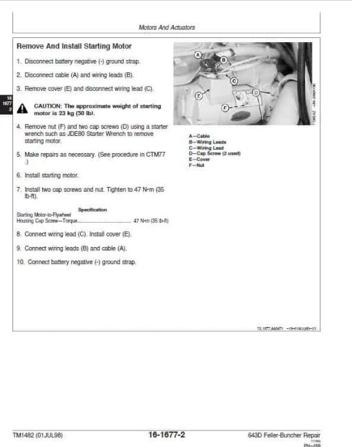 John Deere 643D Feller Buncher Repair Technical Manual - Image 4