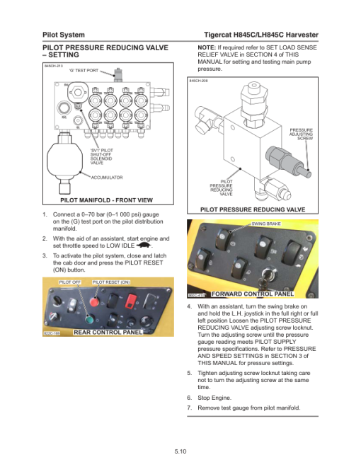 Tigercat H845C, LH845C Harvester Repair Service Manual - Image 3