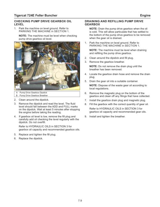 Tigercat 724E Feller Buncher Repair Service Manual (SN 7241001 - 7243100) - Image 5