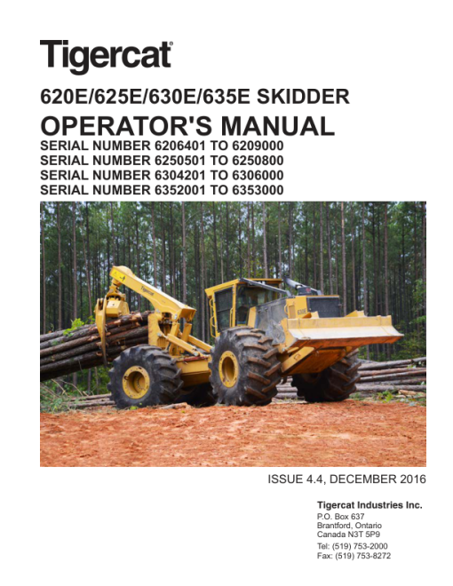 Tigercat 620E, 625E, 630E, 635E Skidder Repair Service Manual - Image 2