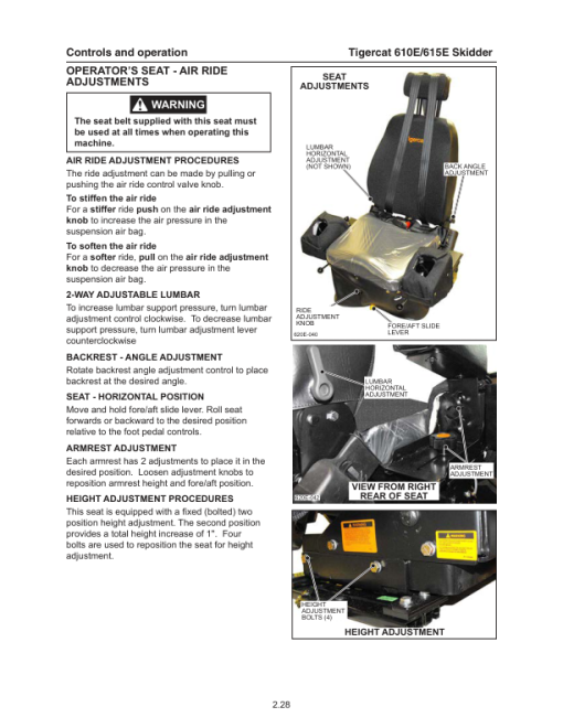 Tigercat 610E, 615E Skidder Repair Service Manual - Image 5