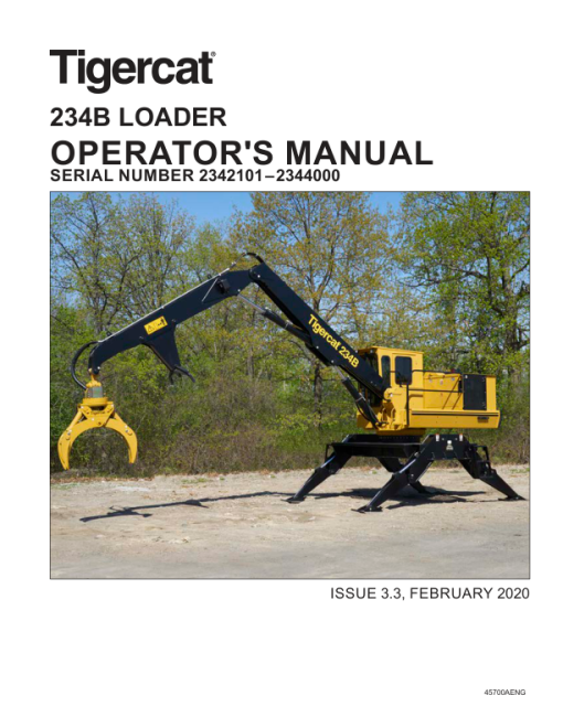 Tigercat 234B Loader Repair Service Manual - Image 2