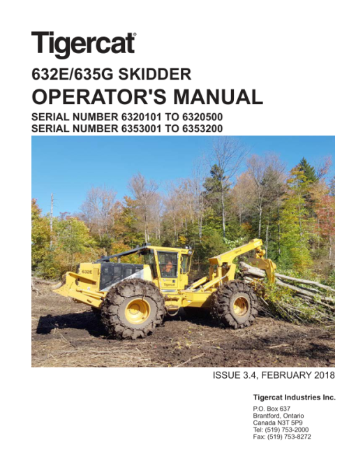 Tigercat 632E, 635G Skidder Repair Service Manual - Image 2