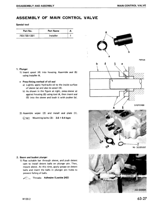 Komatsu W120-2 Wheel Loader Service Manual - Image 5