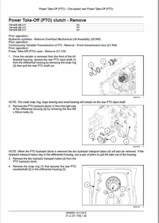 Case Farmall 40B CVT, 45B CVT, 50B CVT Tractor Service Manual - Image 5