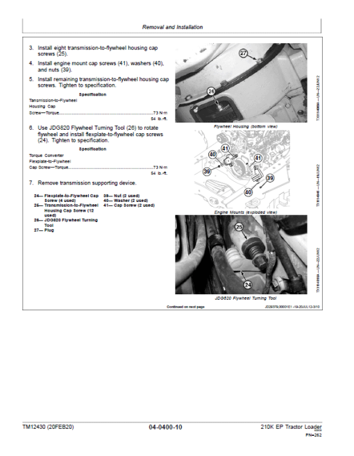 John Deere 210K EP Tractor Loader Repair Technical Manual (S.N after G891000 -) - Image 5