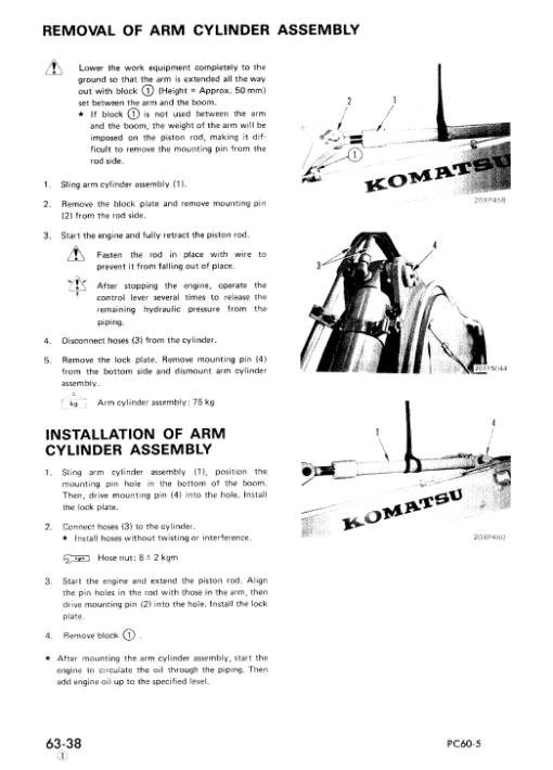 Komatsu PC60-5, PC60L-5, PC60U-5 Excavator Service Manual - Image 5