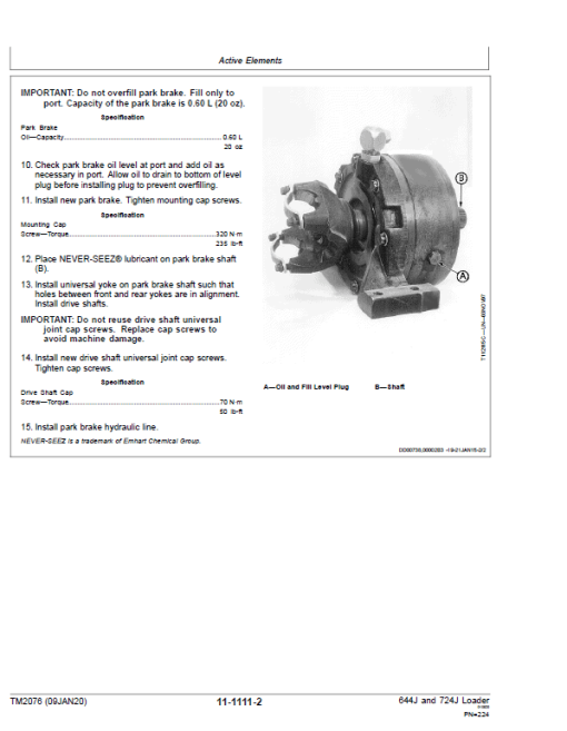 John Deere 644J, 724J 4WD Loader Repair Technical Manual (S.N before - 611231) - Image 5