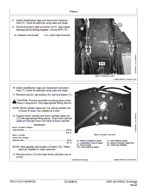 John Deere E360, E360LC Excavator Repair Technical Manual (S.N after C600002 & D600069- ) - Image 5