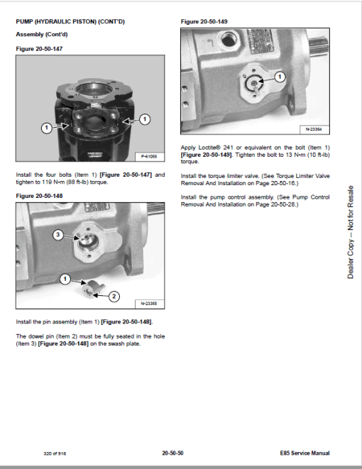 Bobcat E85 Excavator Repair Service Manual - Image 5