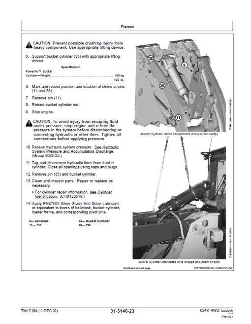 John Deere 624K 4WD Loader with Engine T2 & T3 Technical Manual (SN. 642635 - 658064) - Image 5