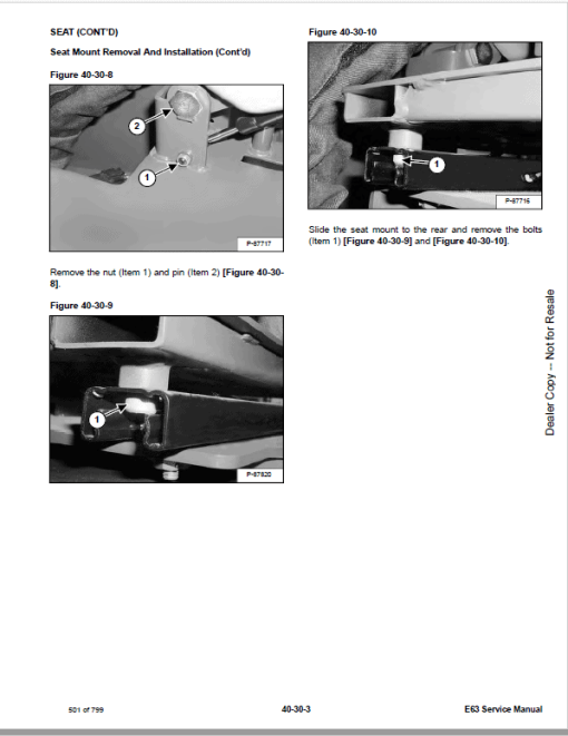 Bobcat E63 Excavator Repair Service Manual - Image 5