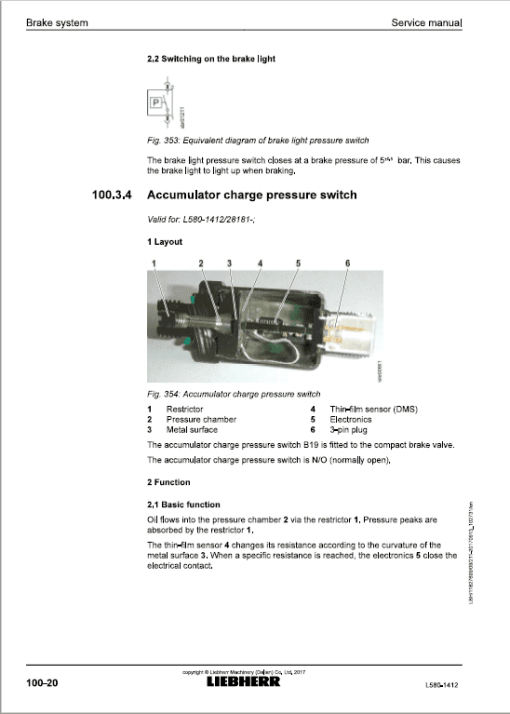 Liebherr L580 Type 1412 Wheel Loader Service Manual - Image 5