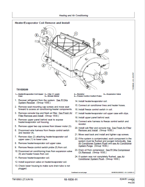 John Deere 624KR Loader Repair Technical Manual - Image 5