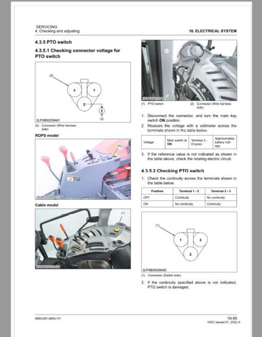 Kubota M5N-091, M5N-111 Tractor Workshop Service Repair Manual - Image 5