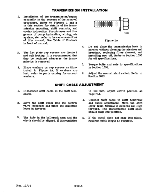 Case W14 Loader Service Manual - Image 5