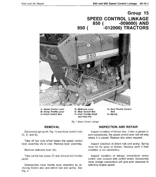 John Deere 850, 900HC, 950, 1050 Tractors Technical Manual (TM1192) - Image 6