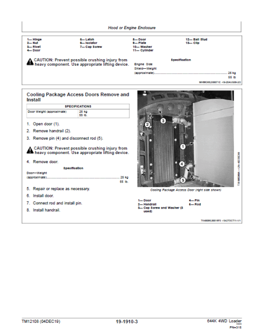 John Deere 644K 4WD Engine S2 & T3 Loader Technical Manual (S.N. 642444 - 658217) - Image 5