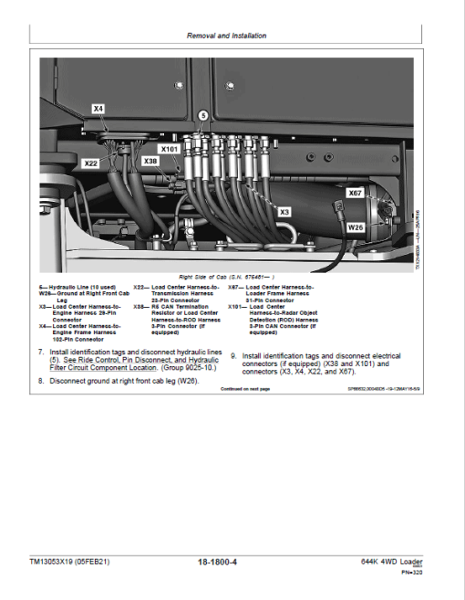 John Deere 644K 4WD Loader Technical Manual (S.N. after F658218 - ) - Image 5