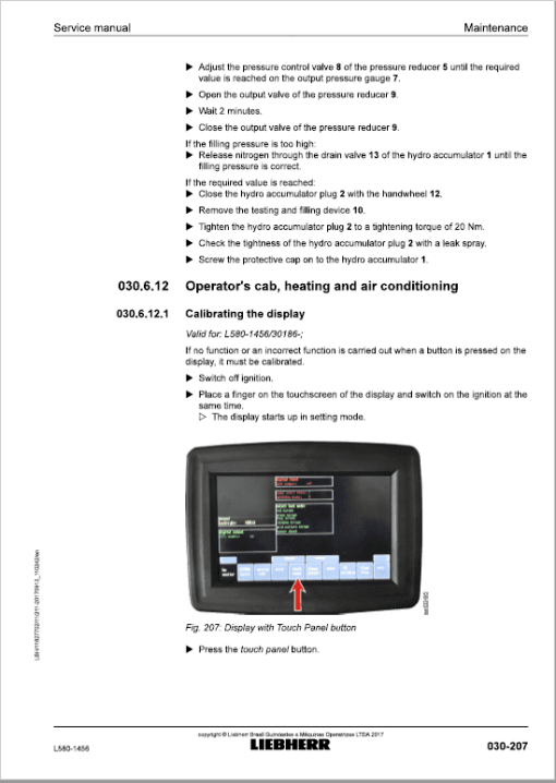 Liebherr L580 Type 1456 Wheel Loader Service Manual - Image 5