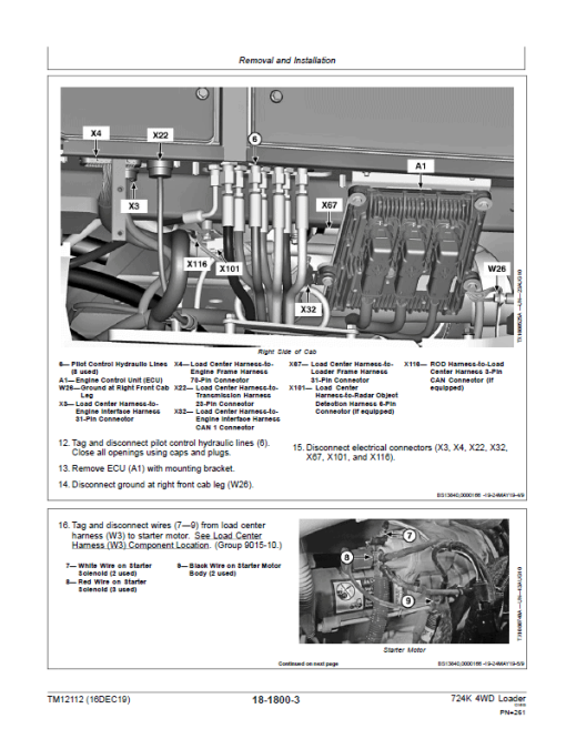 John Deere 724K 4WD Engine S2 & T3 Loader Technical Manual (S.N. 641523 - 658296) - Image 5