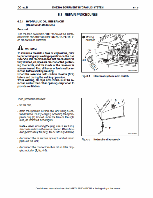 New Holland DC180.B Crawler Dozer Service Manual - Image 5