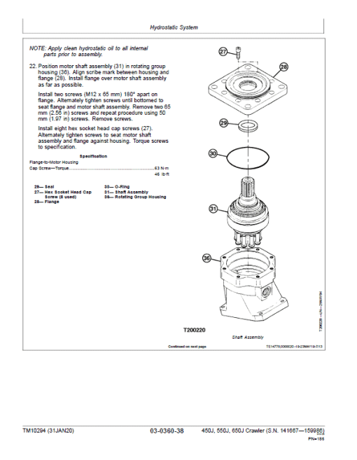 John Deere 450J, 550J, 650J Crawler Dozer Technical Manual (SN. from 141667-159986) - Image 5