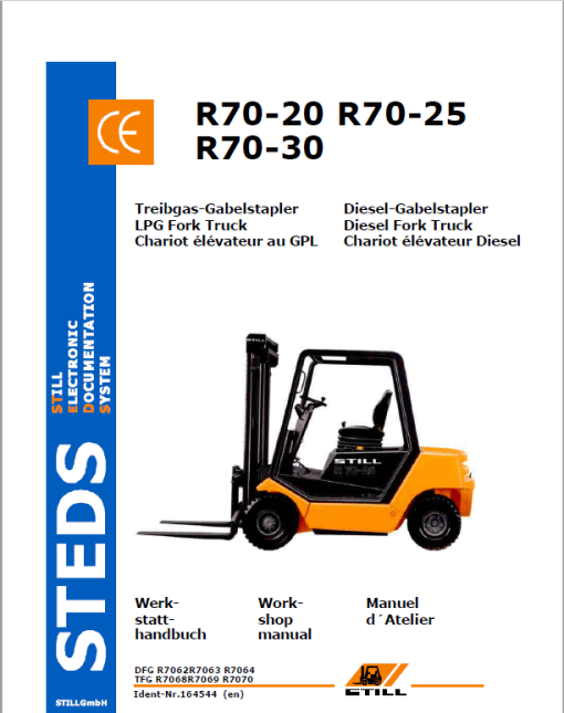 Still Electric Fork Truck R70: R70-25, R70-30, R70-35, R70-40, R70-45, R70-50 Repair Circuit Workshop Operating Manual - Image 5