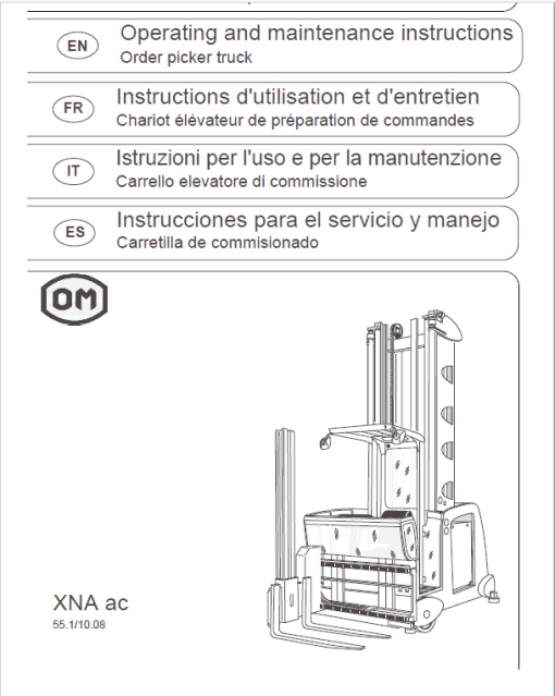 OM Pimespo XNA ac - Generation 1.2 80v Side Loader Workshop Repair Manual - Image 2