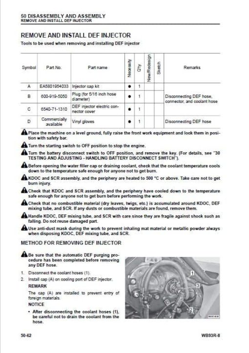 Komatsu WB93R-8 Backhoe Loader Repair Service Manual - Image 5